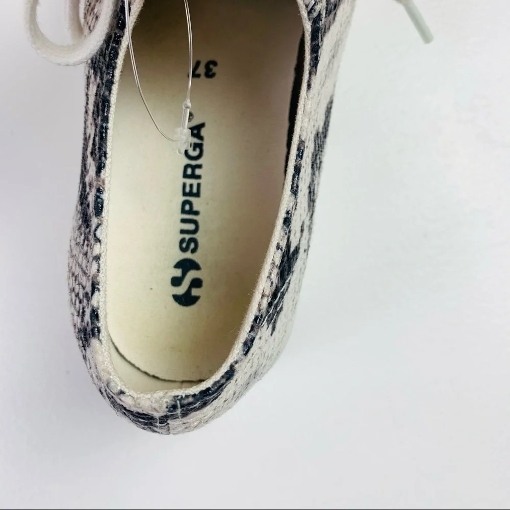 Superga platform sneakers women size 37 snake‎ embossed